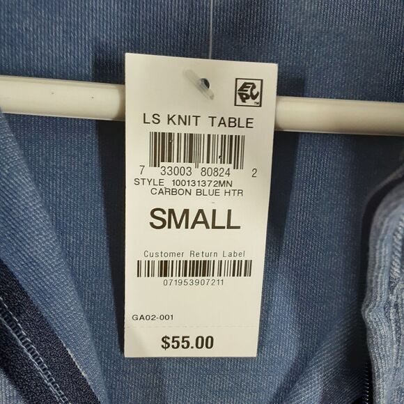 NWT Alfani Adult Mens Small Blue Heather 1/4 Zip Long Sleeve Sweater - Picture 3 of 8